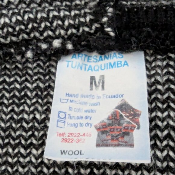Artesanias Tuntaquimba Nightmare Before Christmas Jack Skellington Wool Full Zip - Picture 4 of 9
